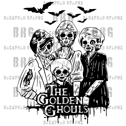 Golden Ghouls transfer Backroad Graphx Best DTF Transfers Near Me UVDTF Stickers decals embroidery swag heat transfers direct to film