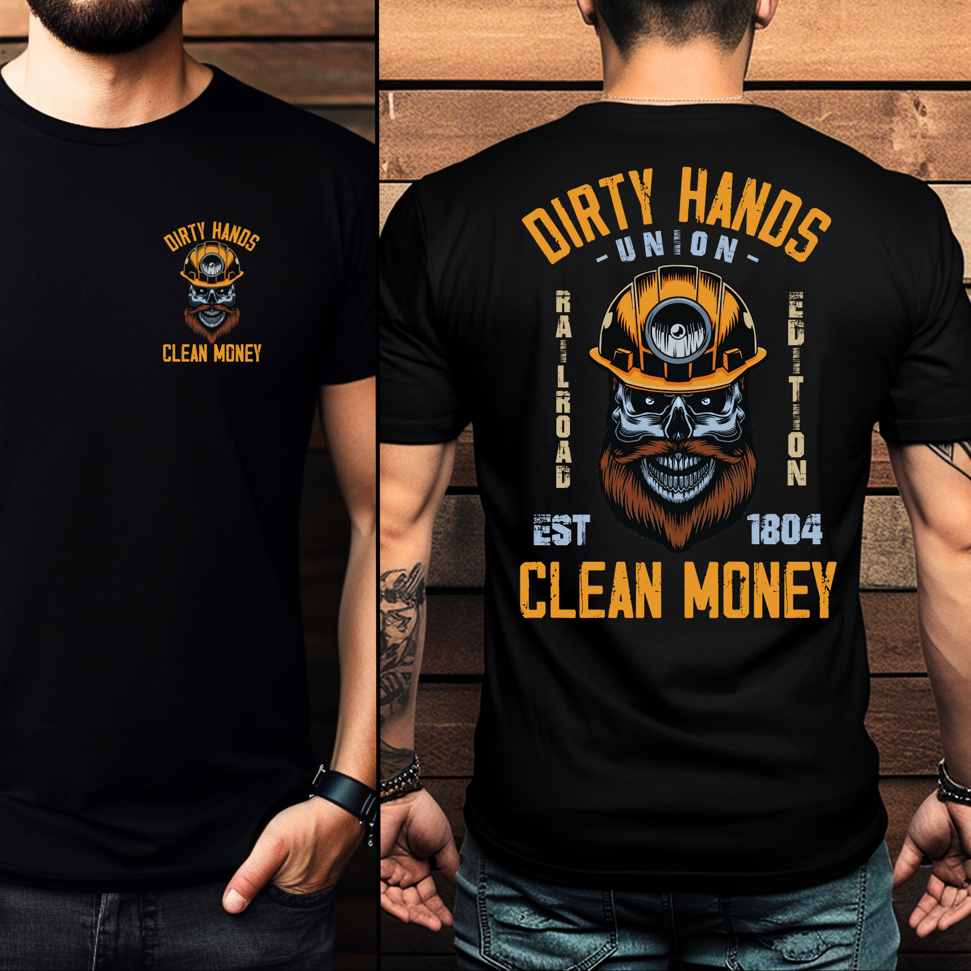 DHCM Railroad Worker Backroad Graphx Best DTF Transfers Near Me UVDTF Stickers decals embroidery swag heat transfers direct to film
