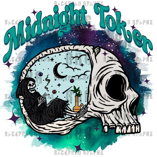 Midnight Toker Transfer Backroad Graphx Best DTF Transfers Near Me UVDTF Stickers decals embroidery swag heat transfers direct to film