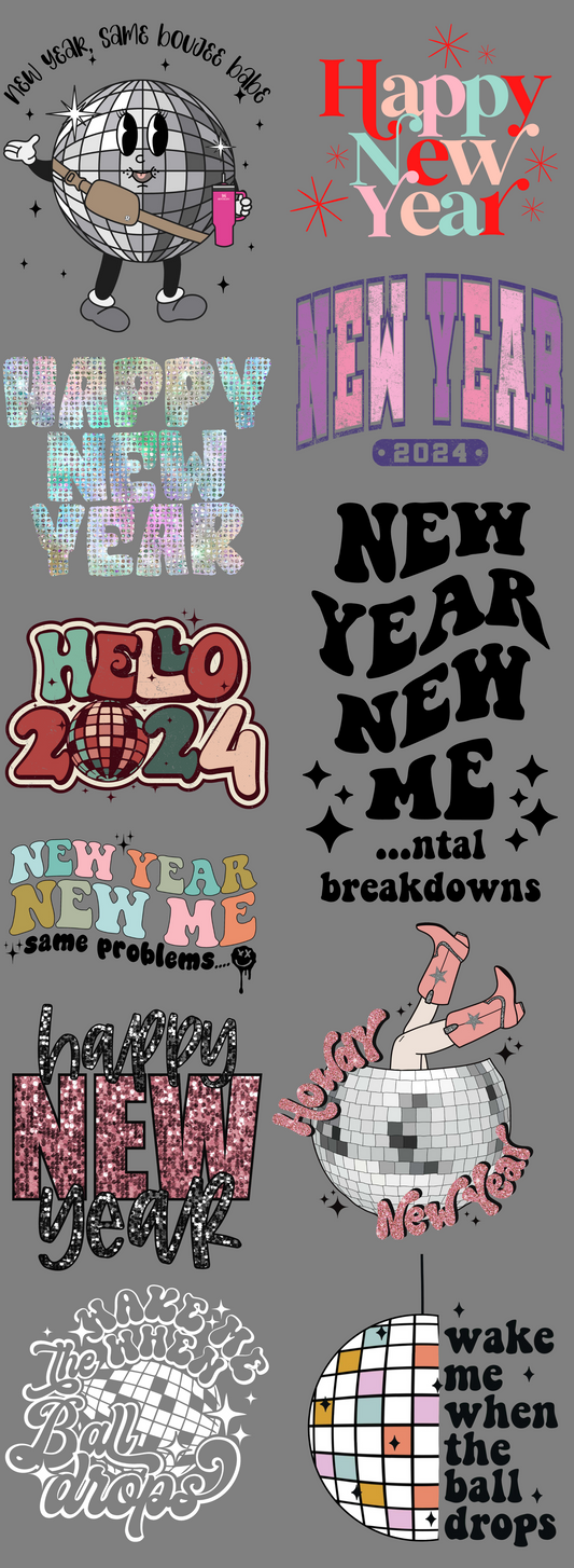 New Years Pre-made Gangsheet Backroad Graphx Best DTF Transfers Near Me UVDTF Stickers decals embroidery swag heat transfers direct to film