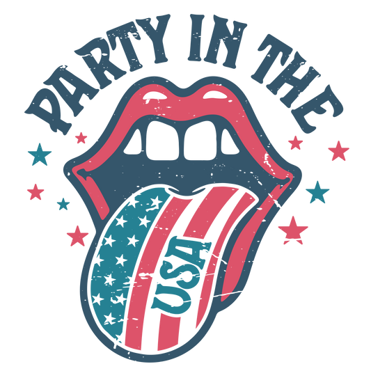 Party In The USA Backroad Graphx Best DTF Transfers Near Me UVDTF Stickers decals embroidery swag heat transfers direct to film