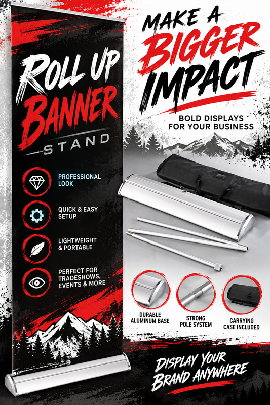 Deluxe Silver Roll Up Banner Stand