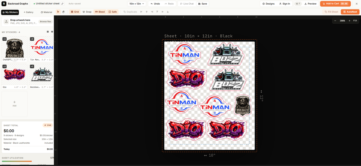 UV Hat Patch Sheet