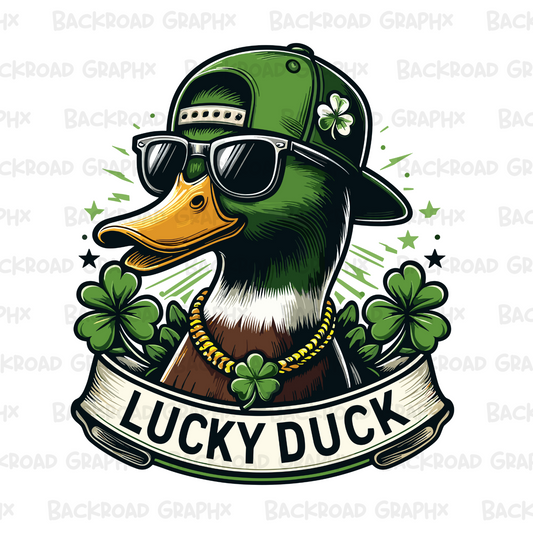 St. Patrick's Lucky Duck Transfer Backroad Graphx Best DTF Transfers Near Me UVDTF Stickers decals embroidery swag heat transfers direct to film