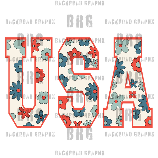 Flowers USA Backroad Graphx Best DTF Transfers Near Me UVDTF Stickers decals embroidery swag heat transfers direct to film