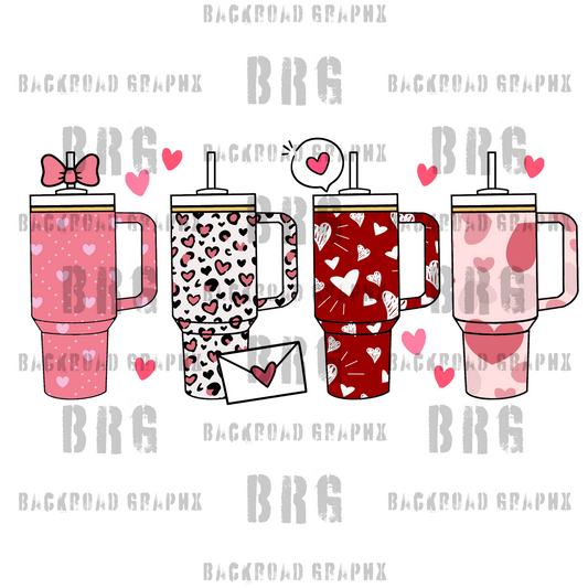 Valentines Cups Transfer Backroad Graphx Best DTF Transfers Near Me UVDTF Stickers decals embroidery swag heat transfers direct to film