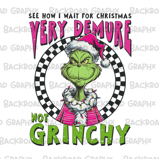 Very Demure Not Grinchy Transfer Backroad Graphx Best DTF Transfers Near Me UVDTF Stickers decals embroidery swag heat transfers direct to film