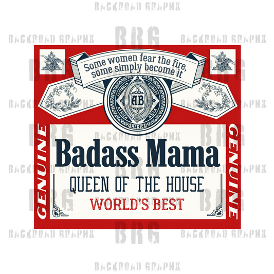 Badass Mama transfer Backroad Graphx Best DTF Transfers Near Me UVDTF Stickers decals embroidery swag heat transfers direct to film