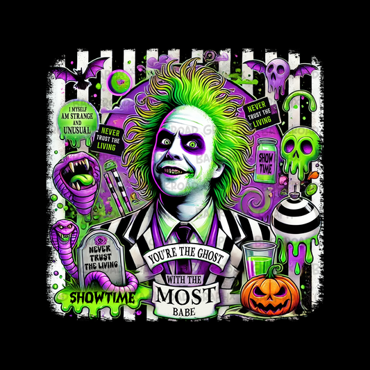 You're The Ghost Beetlejuice Transfer Backroad Graphx Best DTF Transfers Near Me UVDTF Stickers decals embroidery swag heat transfers direct to film