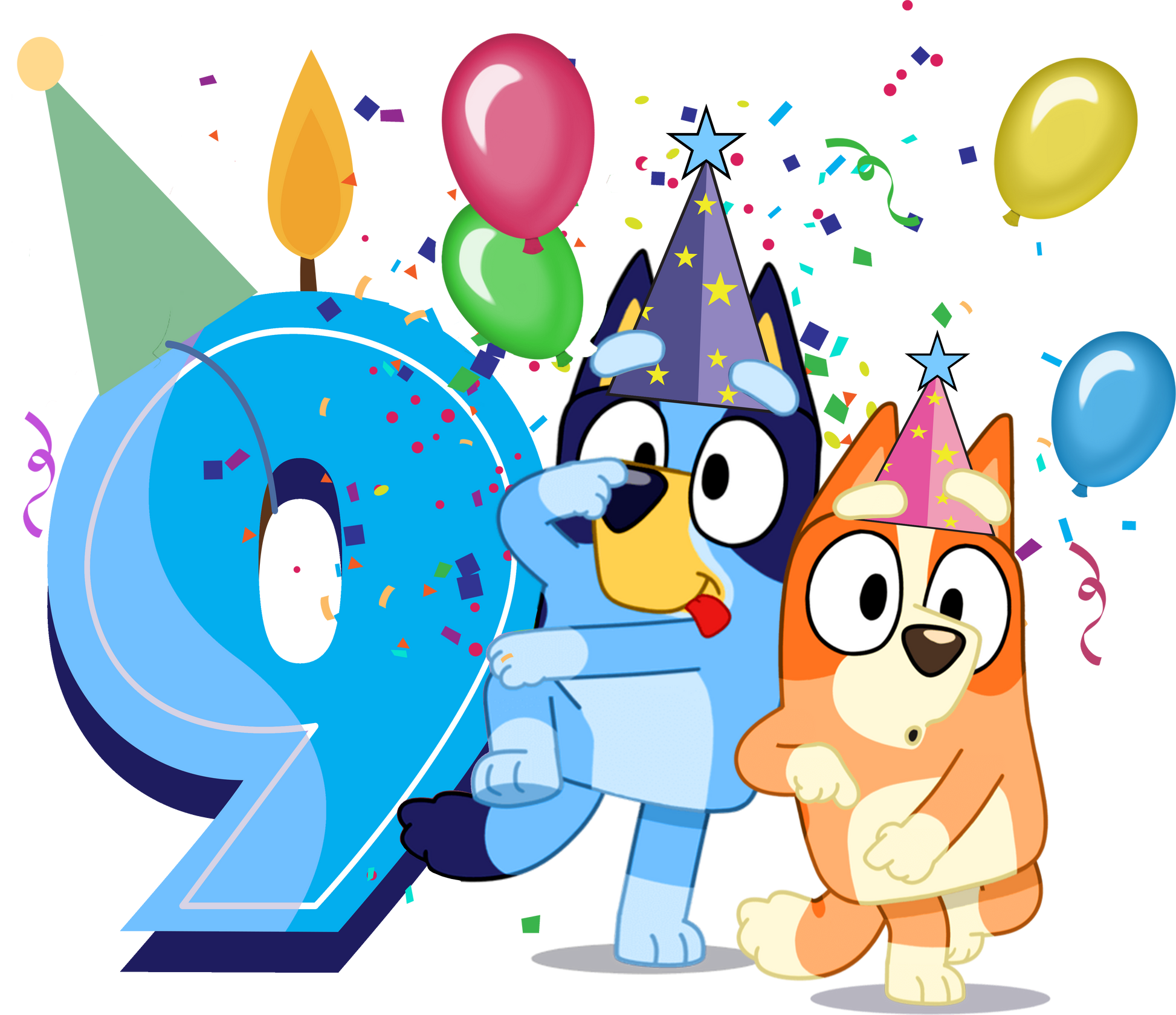 Bluey Birthday Transfer Backroad Graphx Best DTF Transfers Near Me UVDTF Stickers decals embroidery swag heat transfers direct to film
