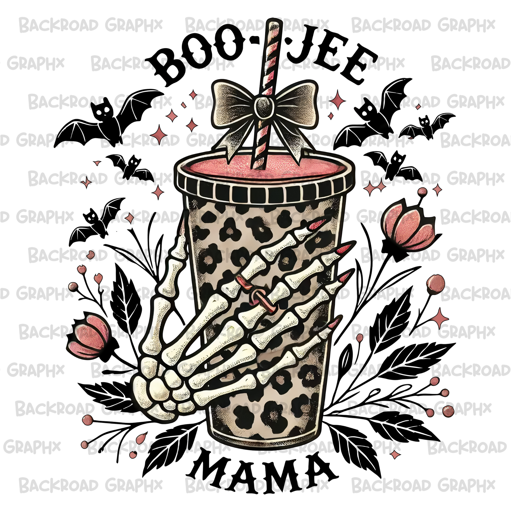 Boo-jee Mama Halloween Transfer Backroad Graphx Best DTF Transfers Near Me UVDTF Stickers decals embroidery swag heat transfers direct to film