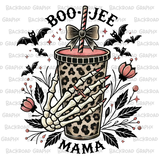 Boo-jee Mama Halloween Transfer Backroad Graphx Best DTF Transfers Near Me UVDTF Stickers decals embroidery swag heat transfers direct to film