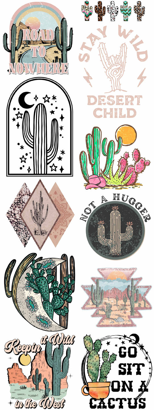 Cactus Creations Pre-made Gangsheet Backroad Graphx Best DTF Transfers Near Me UVDTF Stickers decals embroidery swag heat transfers direct to film
