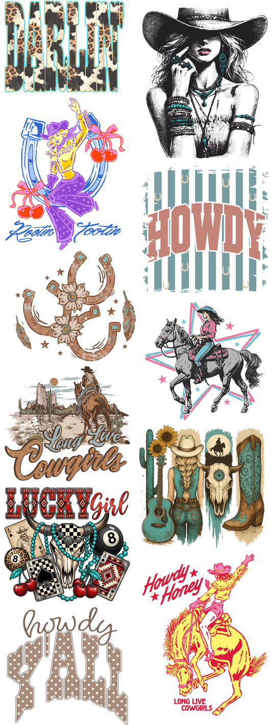 Cowgirl Premade Gang Sheet