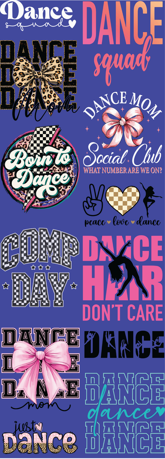 Dance Premade Gangsheet 22x60 Backroad Graphx Best DTF Transfers Near Me UVDTF Stickers decals embroidery swag heat transfers direct to film