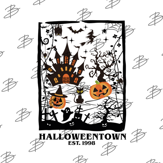 HalloweenTown Transfer Backroad Graphx Best DTF Transfers Near Me UVDTF Stickers decals embroidery swag heat transfers direct to film