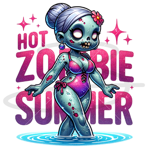 Hot Zombie Summer Transfer Backroad Graphx Best DTF Transfers Near Me UVDTF Stickers decals embroidery swag heat transfers direct to film