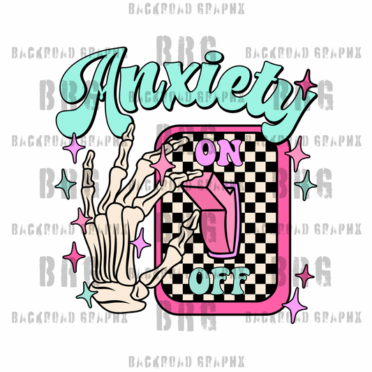 Anxiety switched on transfer Backroad Graphx Best DTF Transfers Near Me UVDTF Stickers decals embroidery swag heat transfers direct to film