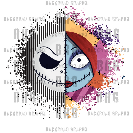Jack & Sally Transfer Backroad Graphx Best DTF Transfers Near Me UVDTF Stickers decals embroidery swag heat transfers direct to film