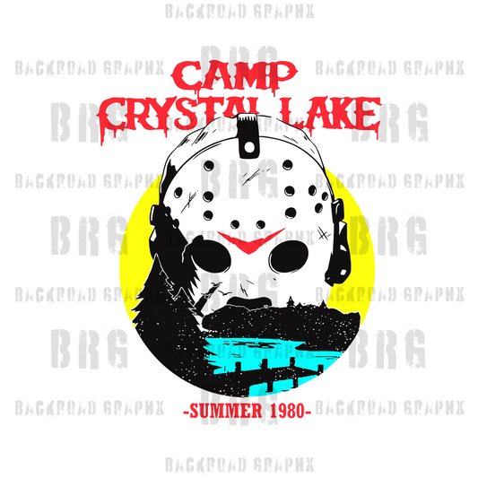 Camp Crystal Lake Transfer Backroad Graphx Best DTF Transfers Near Me UVDTF Stickers decals embroidery swag heat transfers direct to film