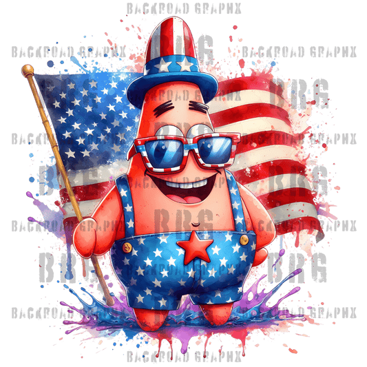 Patriotic Patrick Backroad Graphx Best DTF Transfers Near Me UVDTF Stickers decals embroidery swag heat transfers direct to film