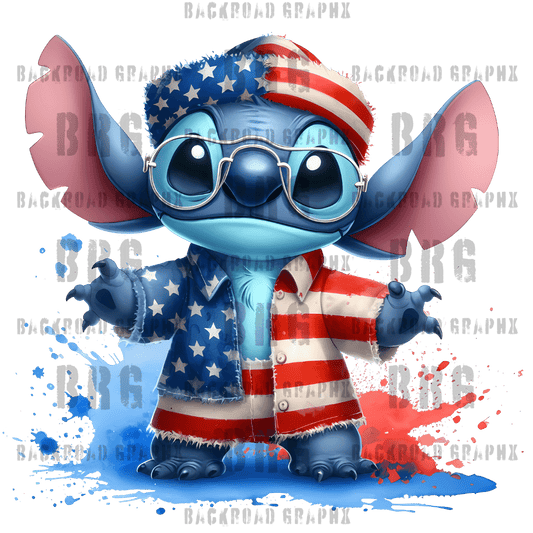 Patriotic Stitch Backroad Graphx Best DTF Transfers Near Me UVDTF Stickers decals embroidery swag heat transfers direct to film