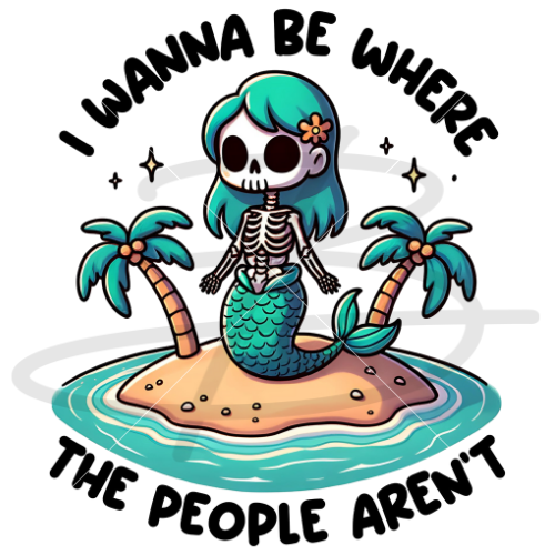 Introvert Mermaid Backroad Graphx Best DTF Transfers Near Me UVDTF Stickers decals embroidery swag heat transfers direct to film