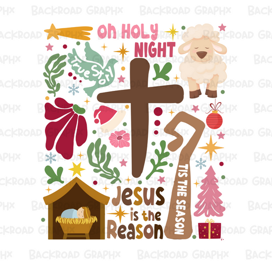 Christian Christmas Transfer Backroad Graphx Best DTF Transfers Near Me UVDTF Stickers decals embroidery swag heat transfers direct to film