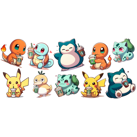 Pokemon Starbucks Cup Wrap Backroad Graphx Best DTF Transfers Near Me UVDTF Stickers decals embroidery swag heat transfers direct to film