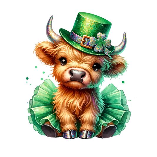 St. Patrick's Cow Transfer Backroad Graphx Best DTF Transfers Near Me UVDTF Stickers decals embroidery swag heat transfers direct to film