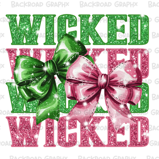 Wicked Stacked Bows Transfer Backroad Graphx Best DTF Transfers Near Me UVDTF Stickers decals embroidery swag heat transfers direct to film