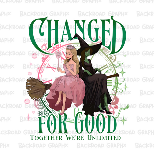 Wicked Changed For Good Transfer Backroad Graphx Best DTF Transfers Near Me UVDTF Stickers decals embroidery swag heat transfers direct to film